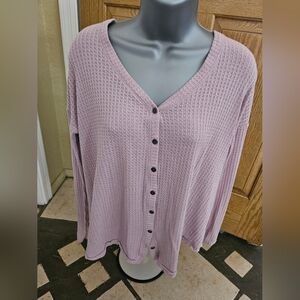 Womens Pink Longsleeve Blouse